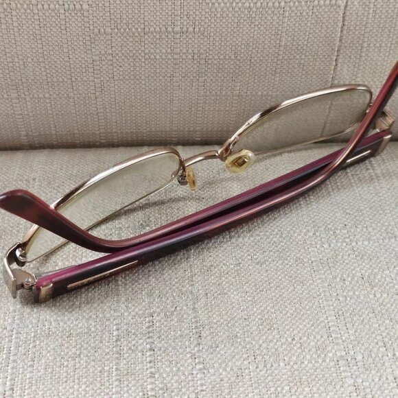 Anne Klein Women Glasses/Eyeglasses Gold Tone Full Rim Eye Wear Frame - Picture 9 of 12
